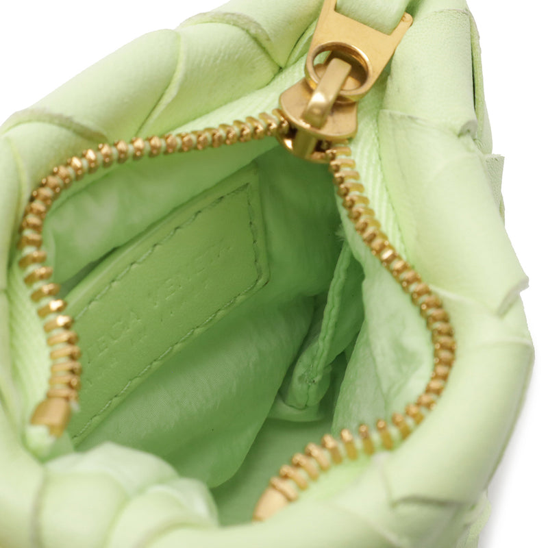 Nappa Intrecciato Cup Coin Pouch with Strap - Image 3