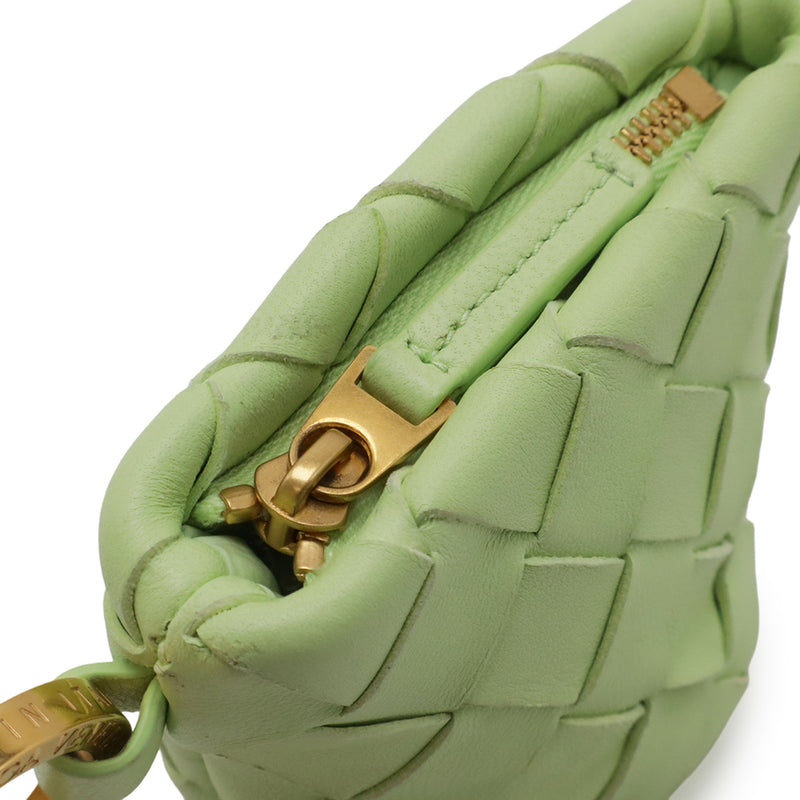 Nappa Intrecciato Cup Coin Pouch with Strap - Image 5