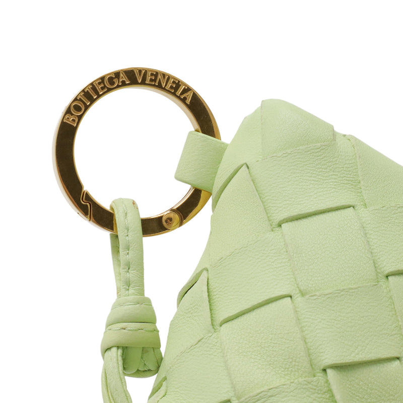 Nappa Intrecciato Cup Coin Pouch with Strap - Image 7