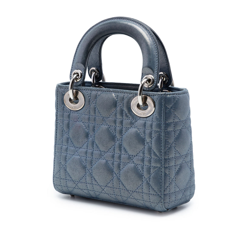 Mini Iridescent Lambskin Cannage Lady Dior - Image 2
