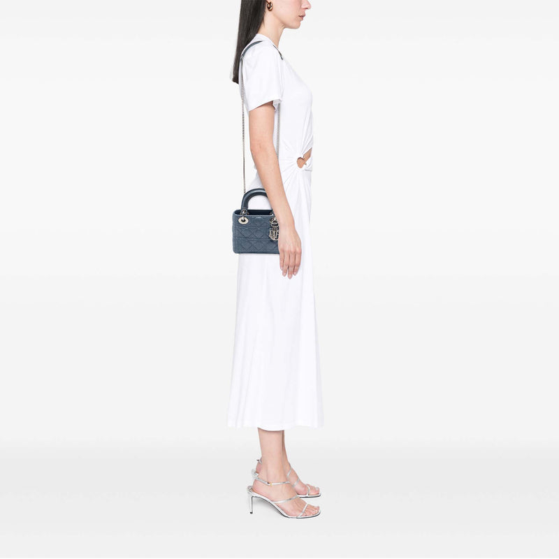 Mini Iridescent Lambskin Cannage Lady Dior - Image 6