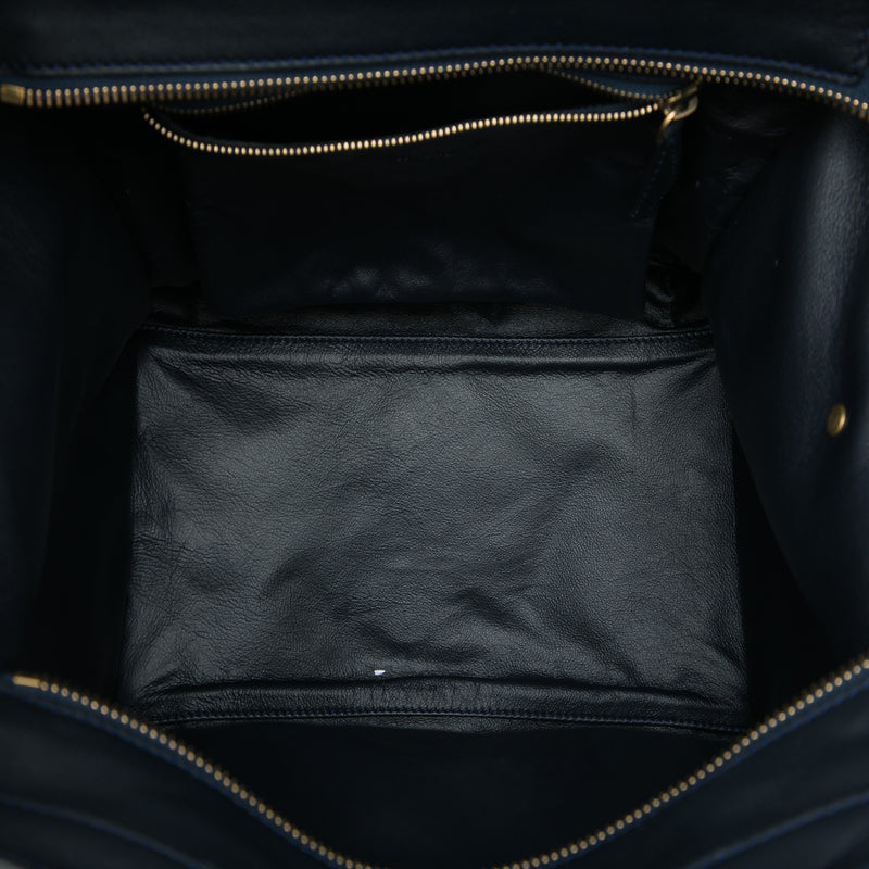 Mini Multicolor Canvas and Leather Luggage Tote - Image 4