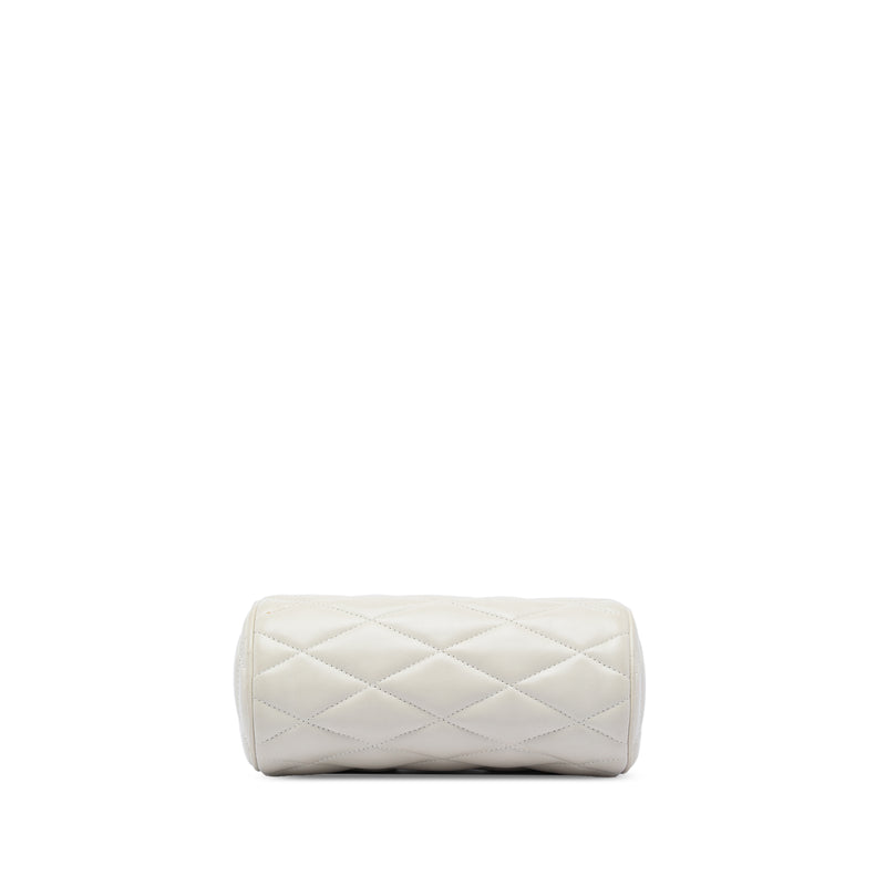 Mini Quilted Lambskin Sade Tube Bag - Image 3