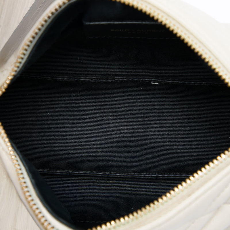 Mini Quilted Lambskin Sade Tube Bag - Image 4