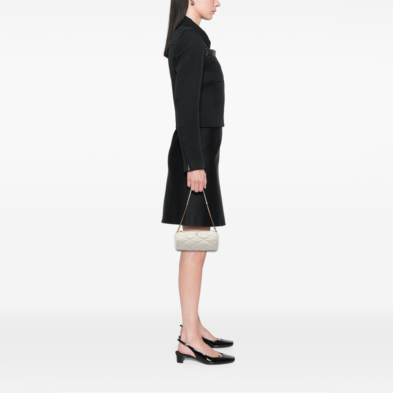 Mini Quilted Lambskin Sade Tube Bag - Image 5