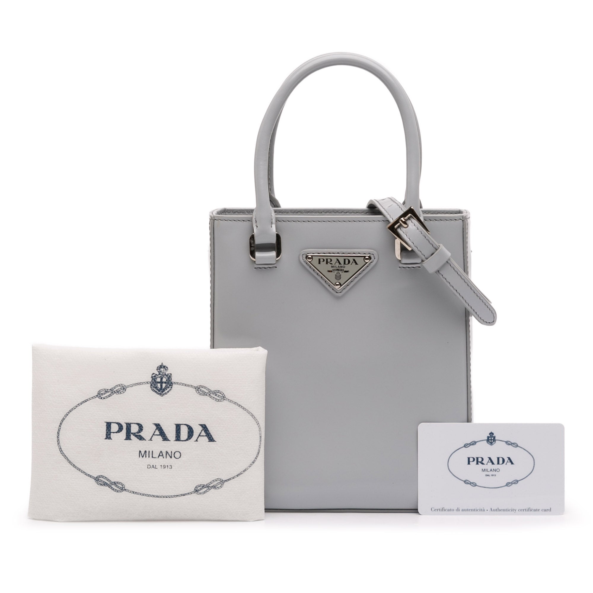 Small Leather Brushed Tote - Image 12