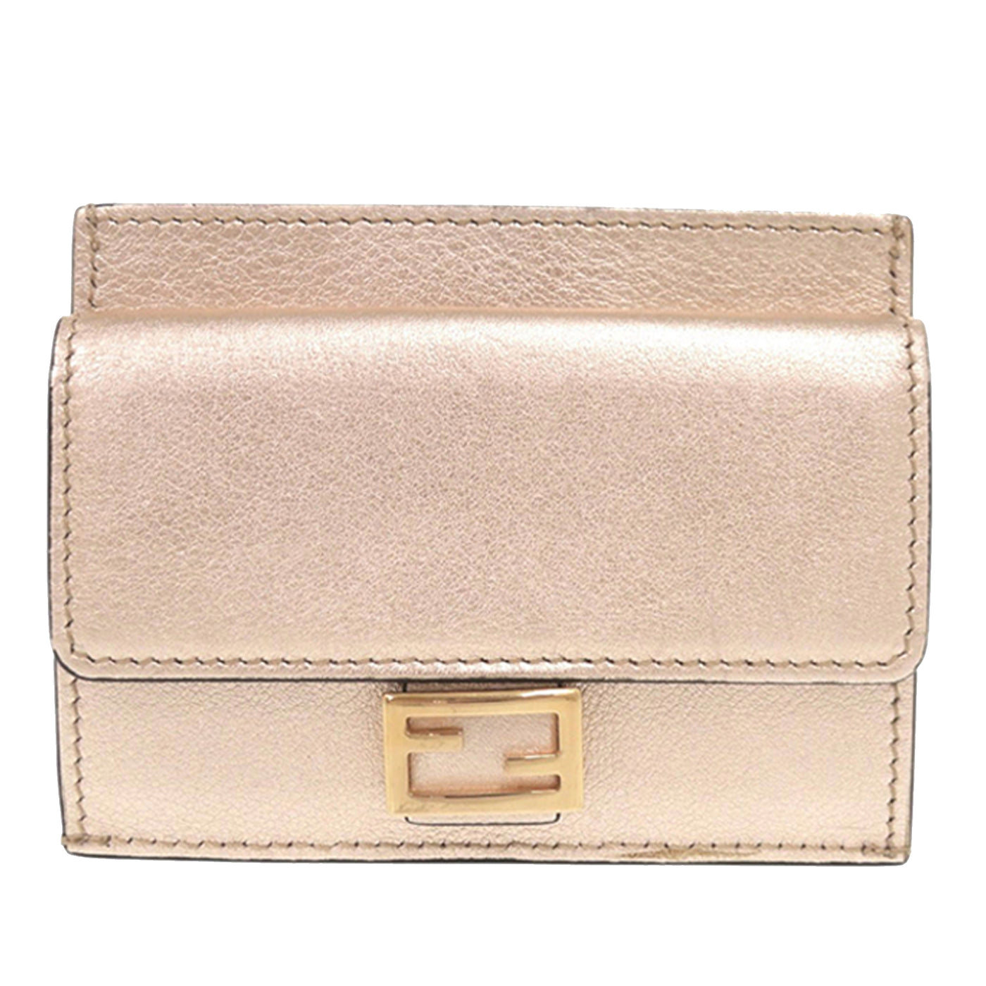Metallic Calfskin FF 1974 Baguette Card Holder - Image 1
