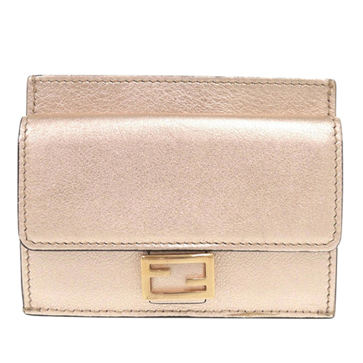 Metallic Calfskin FF 1974 Baguette Card Holder - Image 1