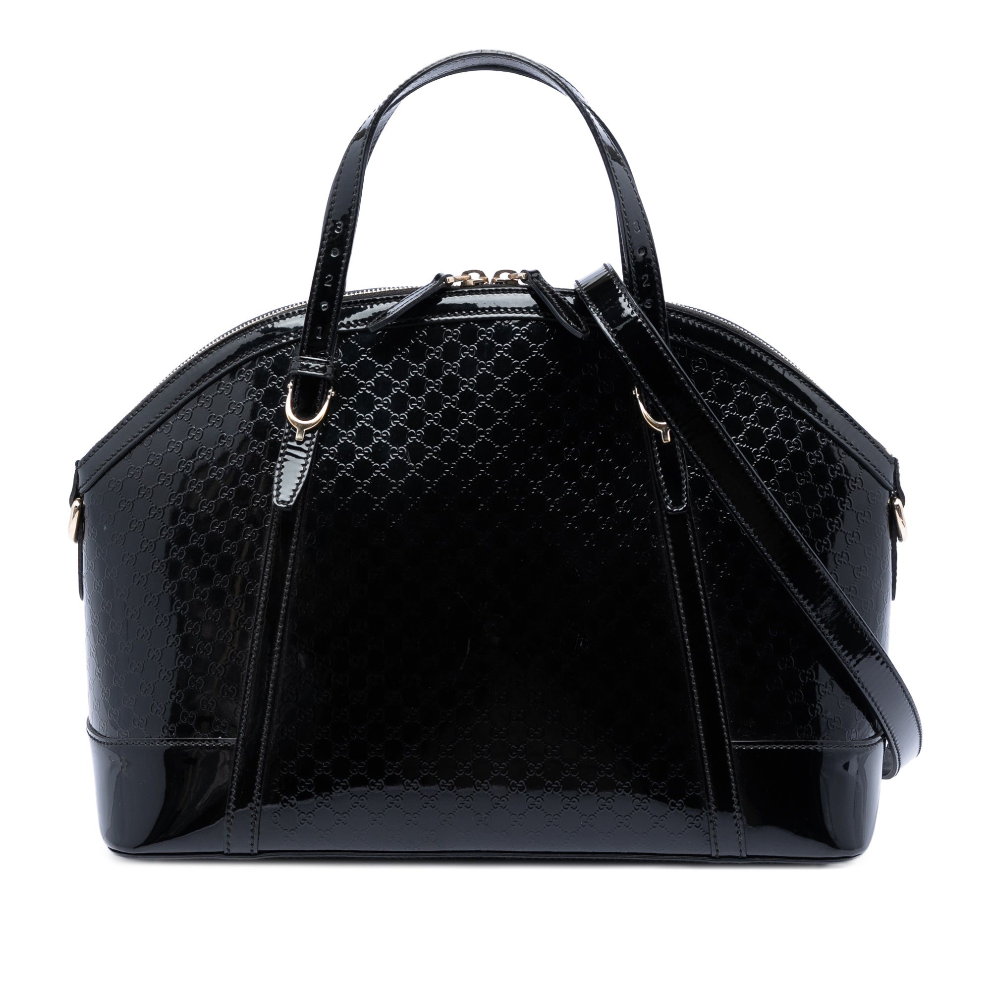 Large Microguccissima Patent Nice Dome Satchel - Image 1