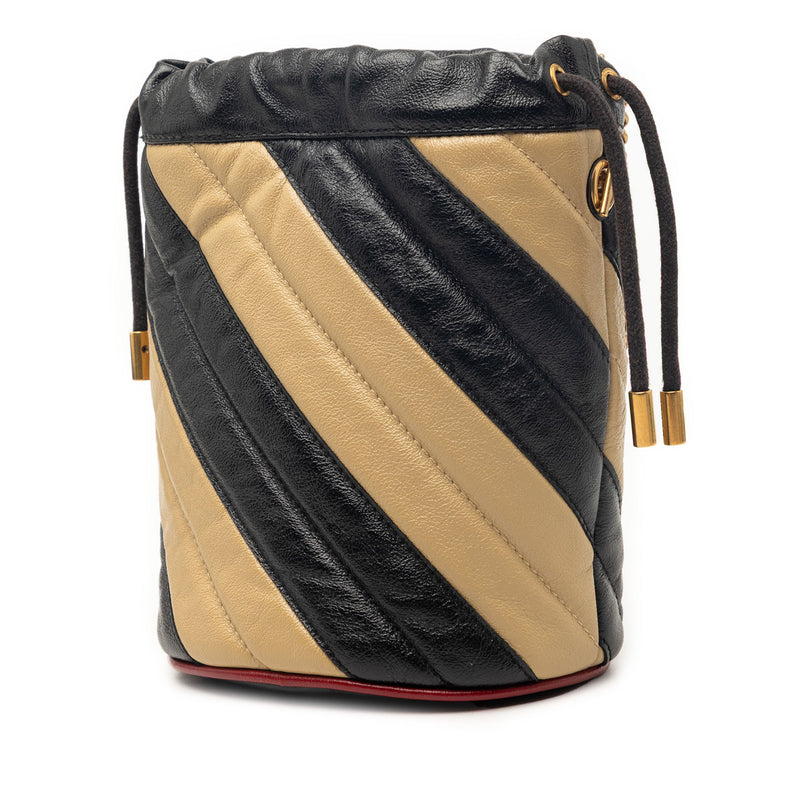 Mini GG Marmont Matelasse Diagonal Leather Torchon Bucket Bag - Image 2