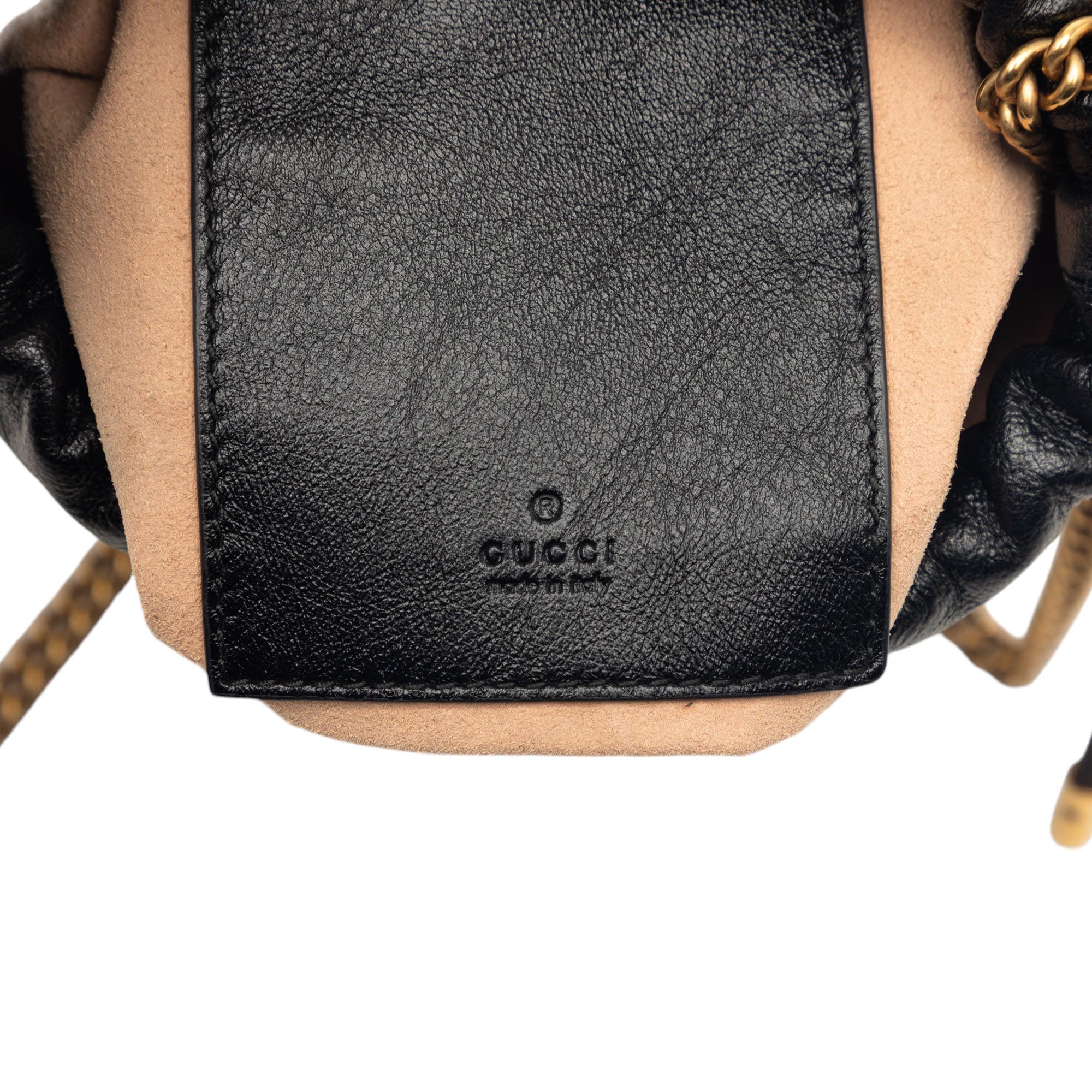 Mini GG Marmont Matelasse Diagonal Leather Torchon Bucket Bag - Image 6