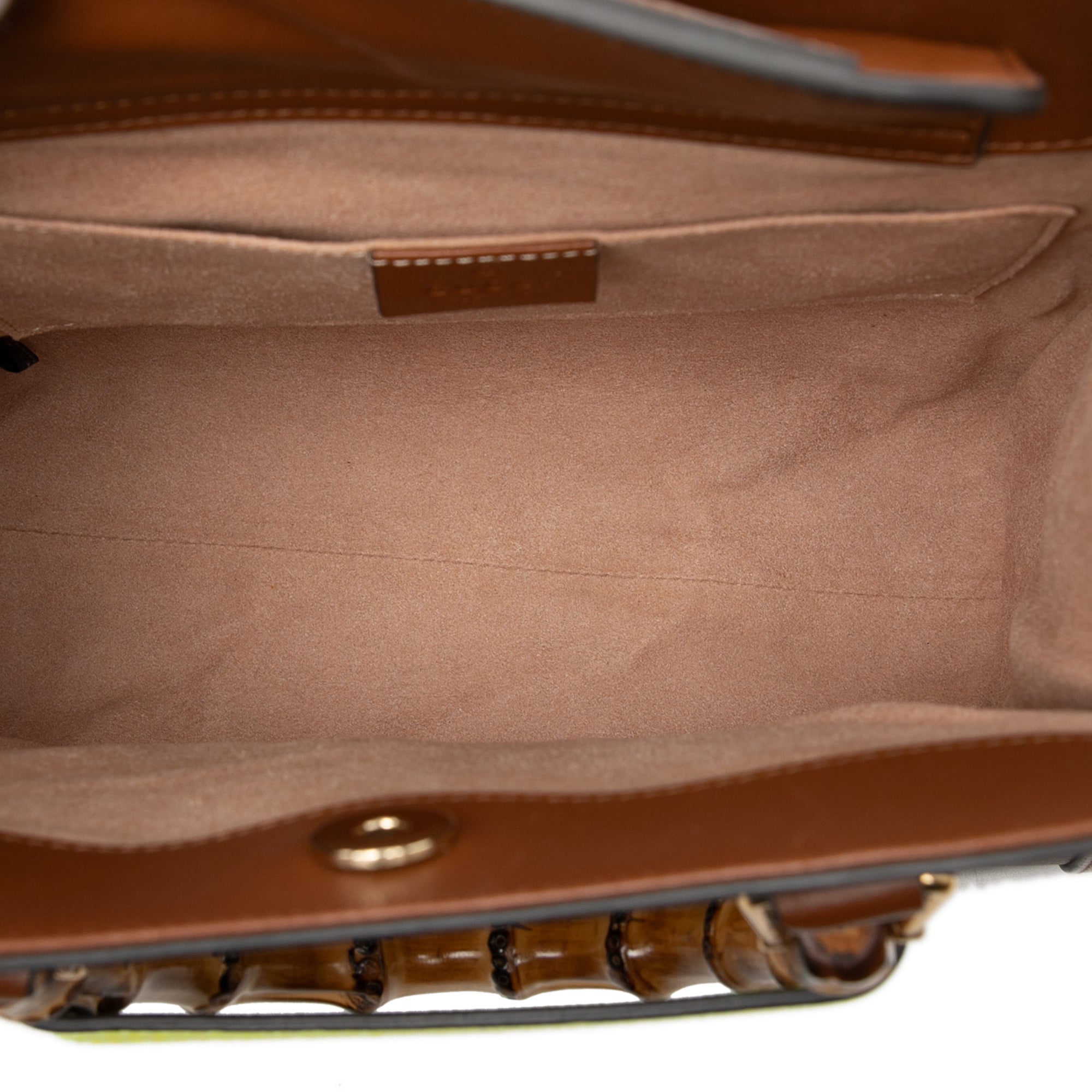 Small Leather Bamboo Diana Satchel - Image 4