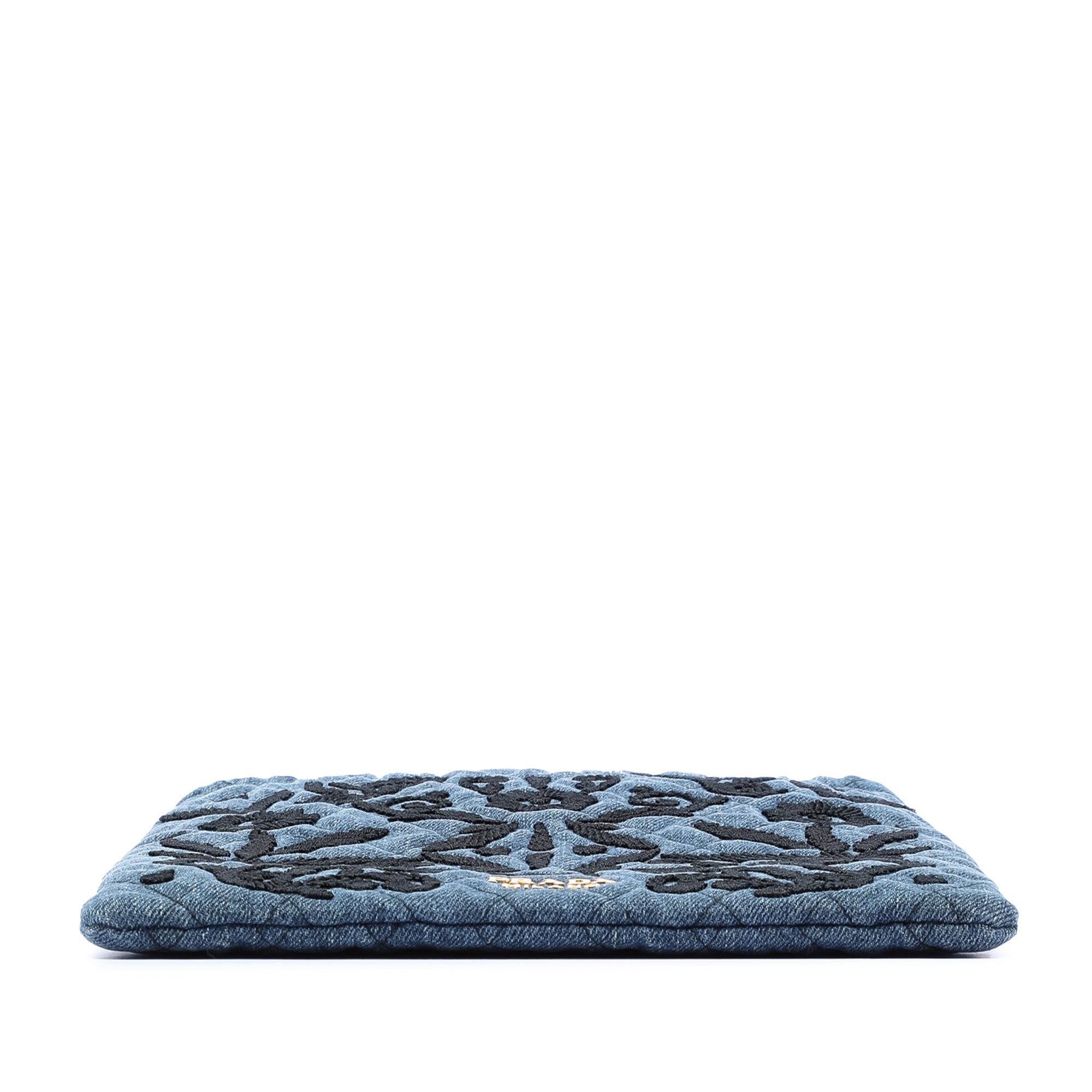 Impuntu  Denim Embroidered Drawstring Pouch - Image 3