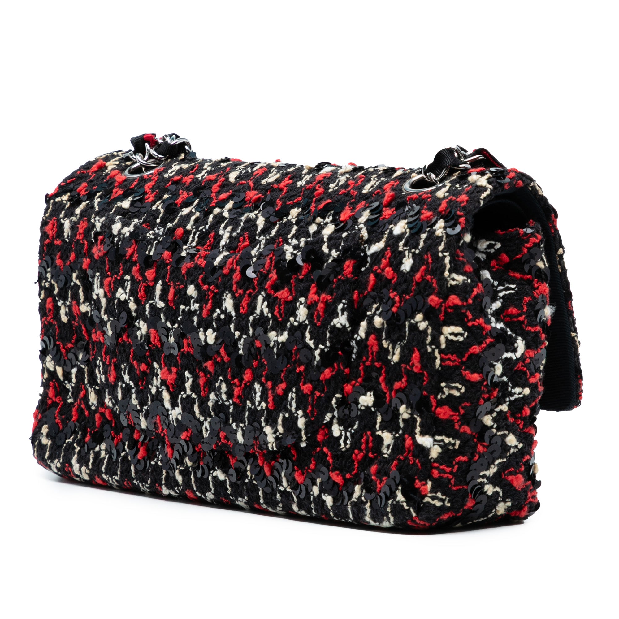 Medium Classic Tweed Sequins Double Flap - Image 2