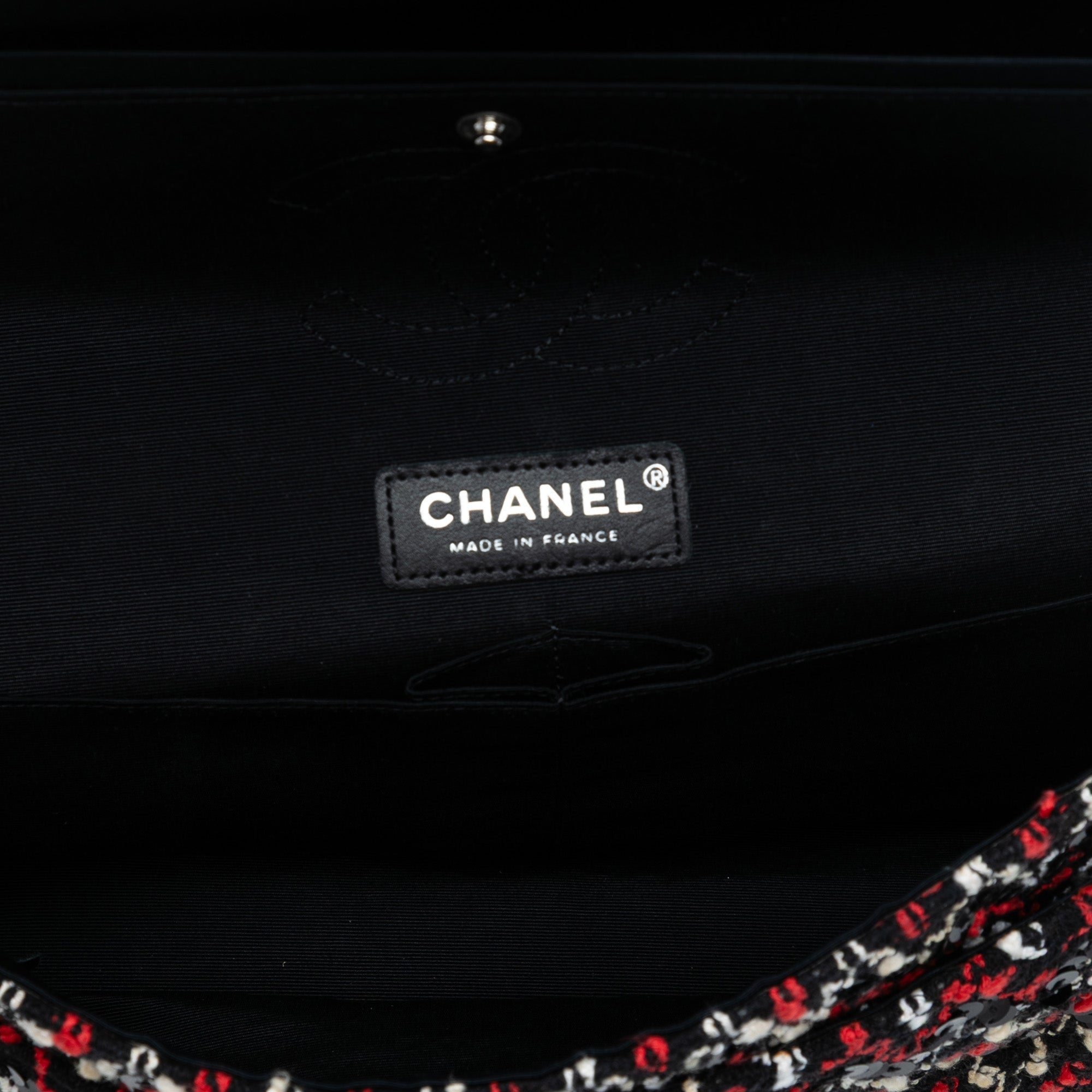 Medium Classic Tweed Sequins Double Flap - Image 4