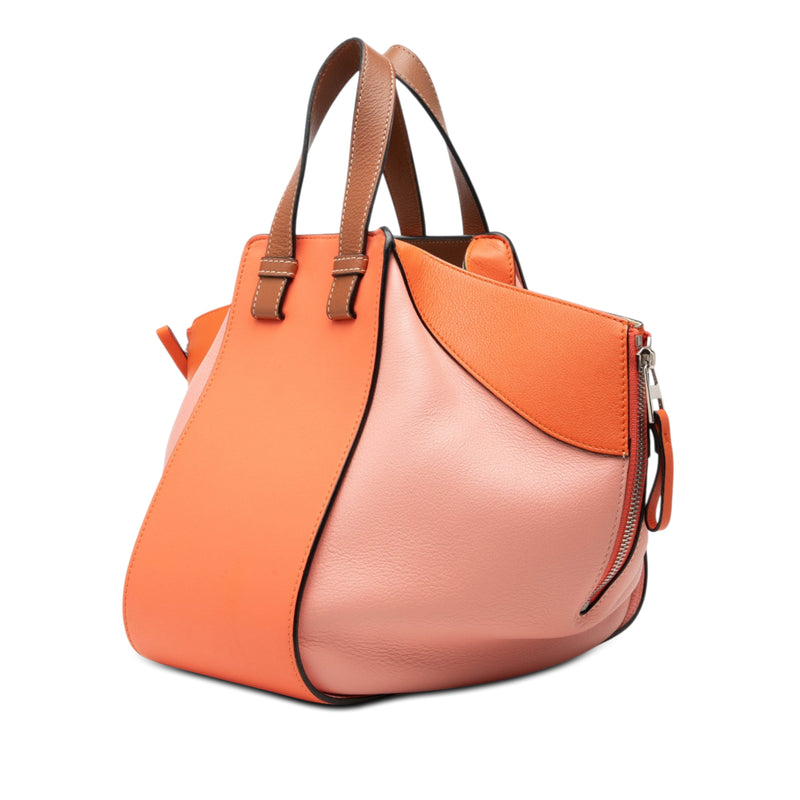 Small Tricolor Soft Grained Calfskin Hammock Bag - Image 2
