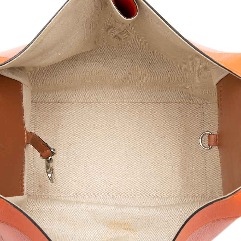 Small Tricolor Soft Grained Calfskin Hammock Bag - Image 4
