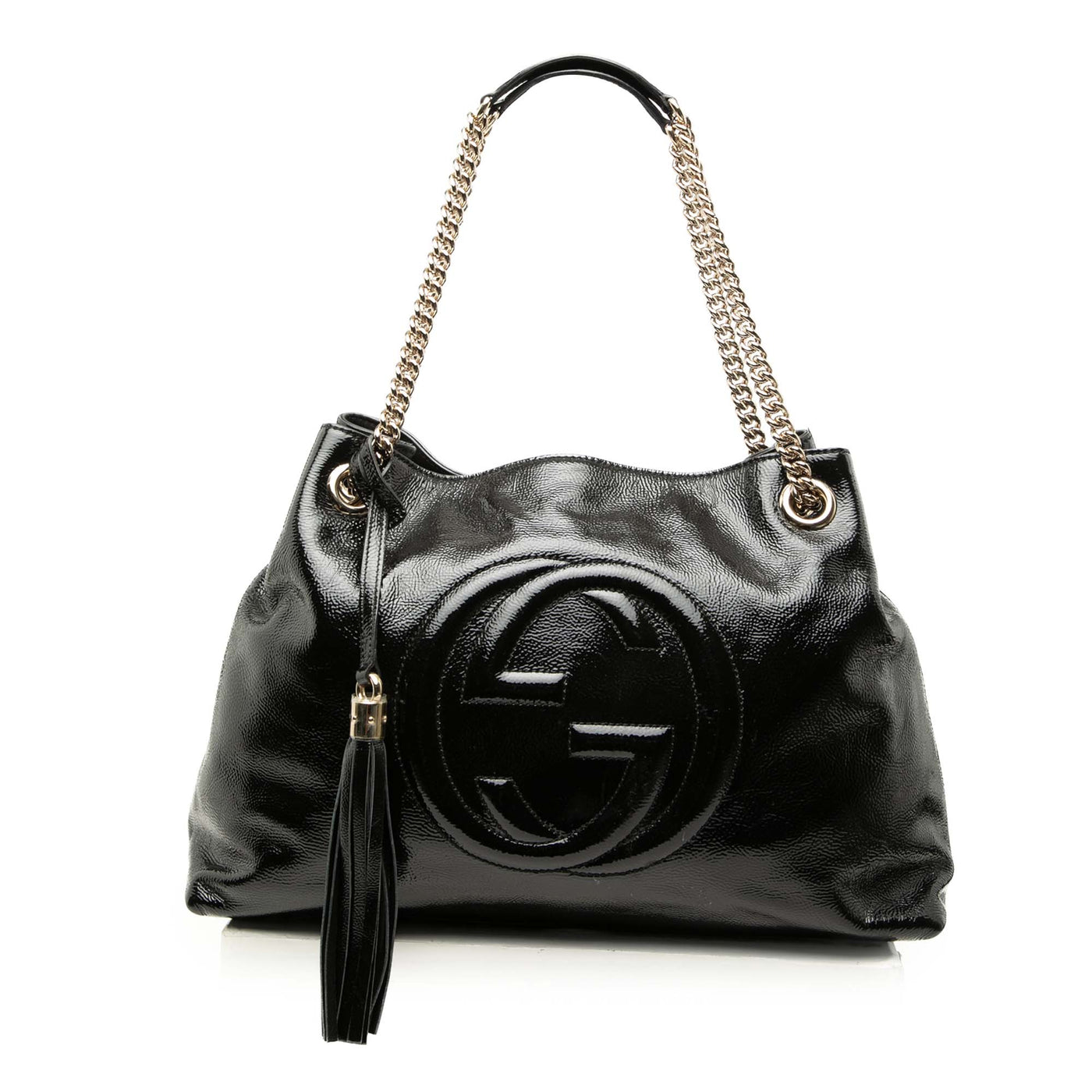 Medium Patent Soho Chain Tote - Image 1