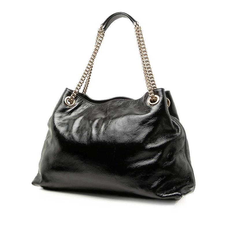 Medium Patent Soho Chain Tote - Image 2