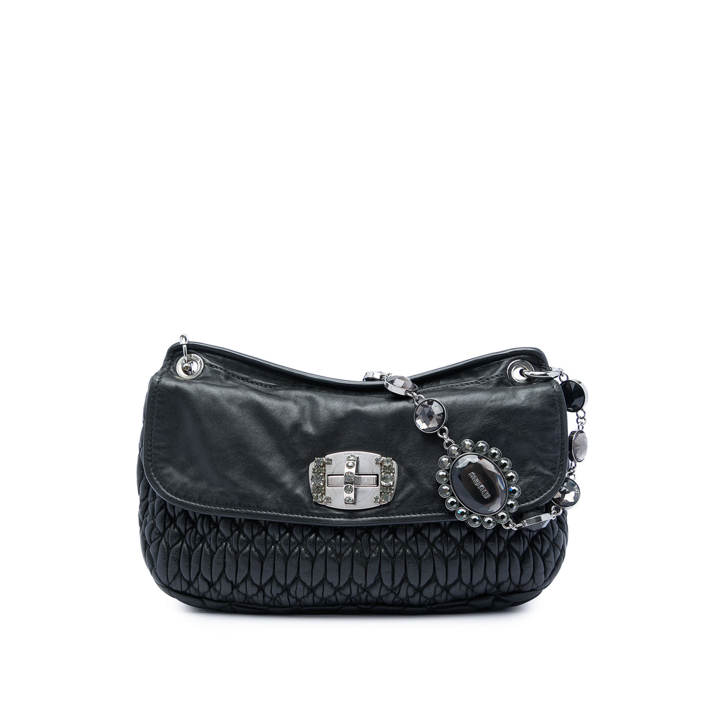 Matelasse Nappa Crystal Flap Crossbody - Image 1