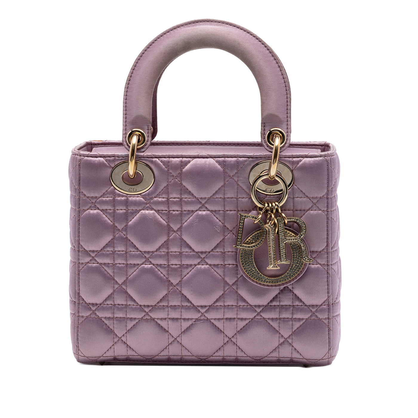Small Satin Cannage Swarovski Lady Dior - Image 1