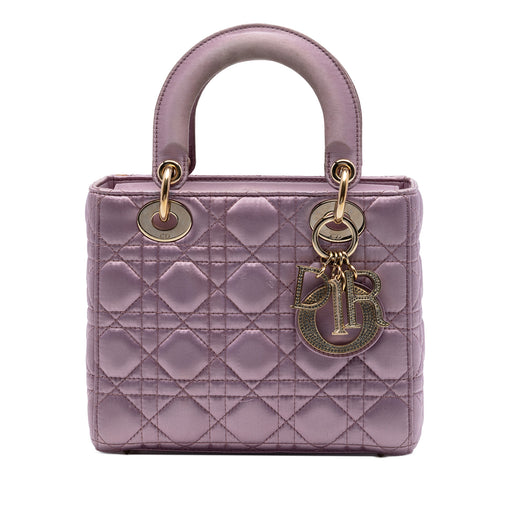 Small Satin Cannage Swarovski Lady Dior - Image 1