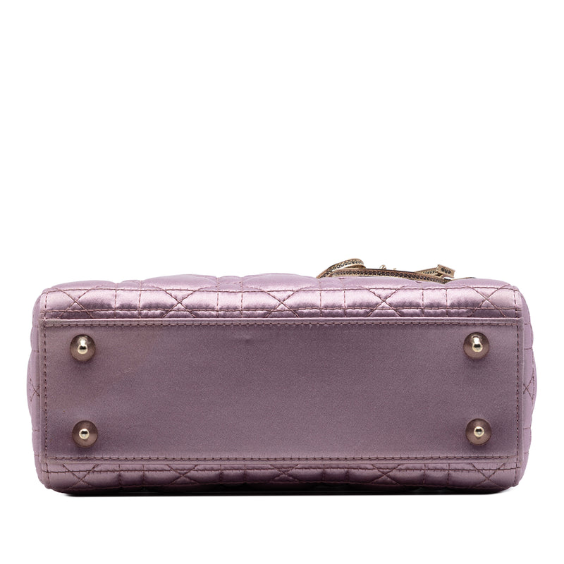 Small Satin Cannage Swarovski Lady Dior - Image 3