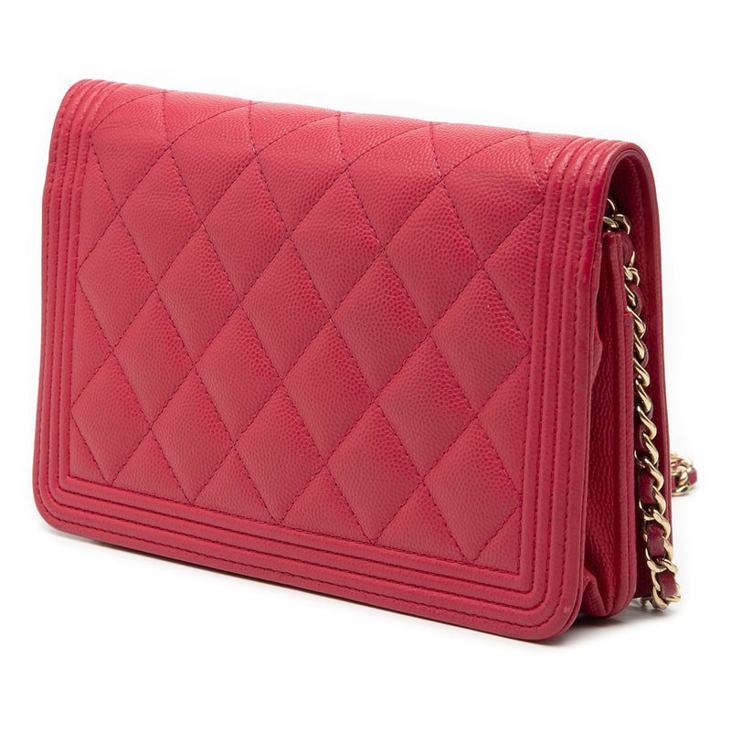 Quilted Caviar Boy Wallet on Chain - Image 2
