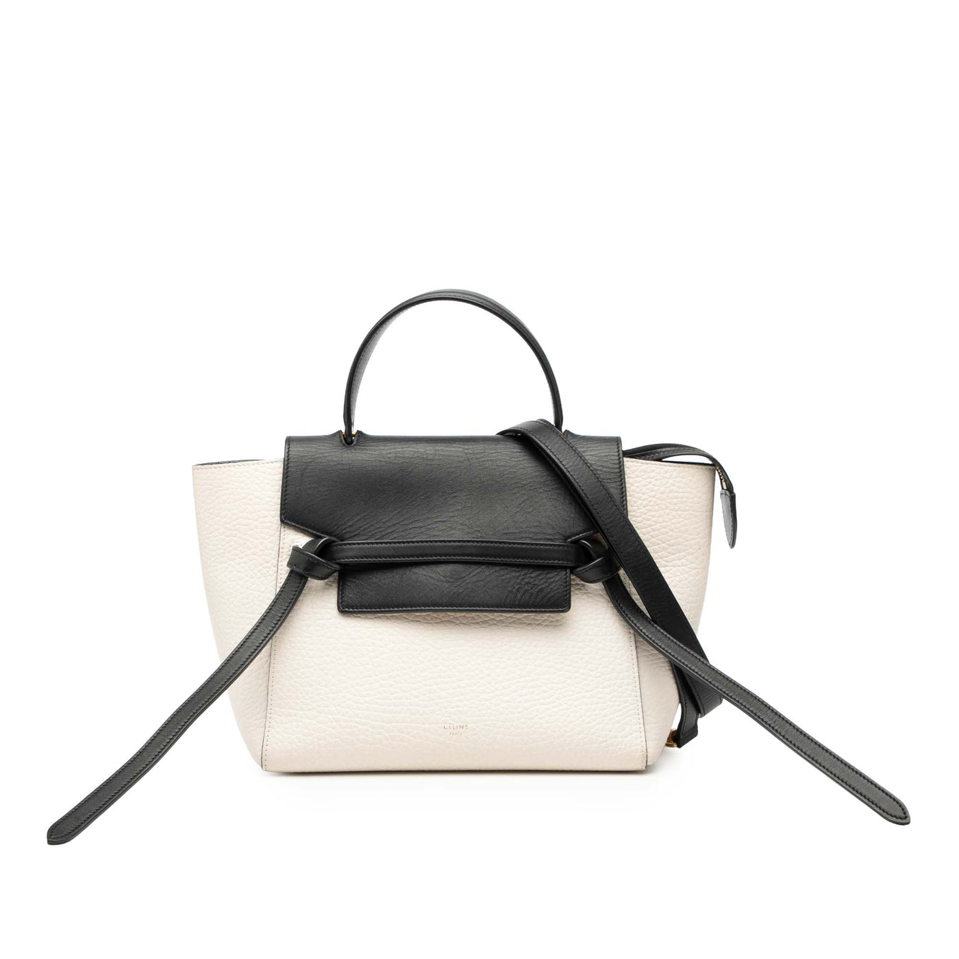 Micro Bicolor Leather Belt Satchel - Image 1