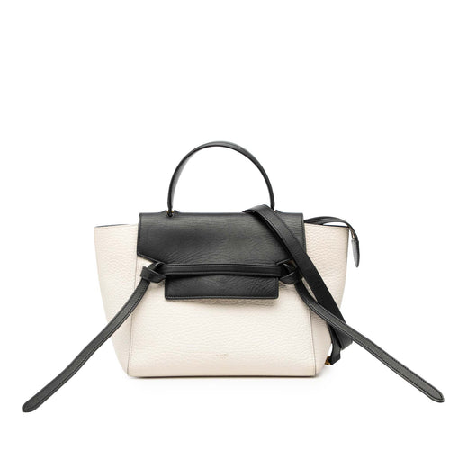 Micro Bicolor Leather Belt Satchel - Image 1
