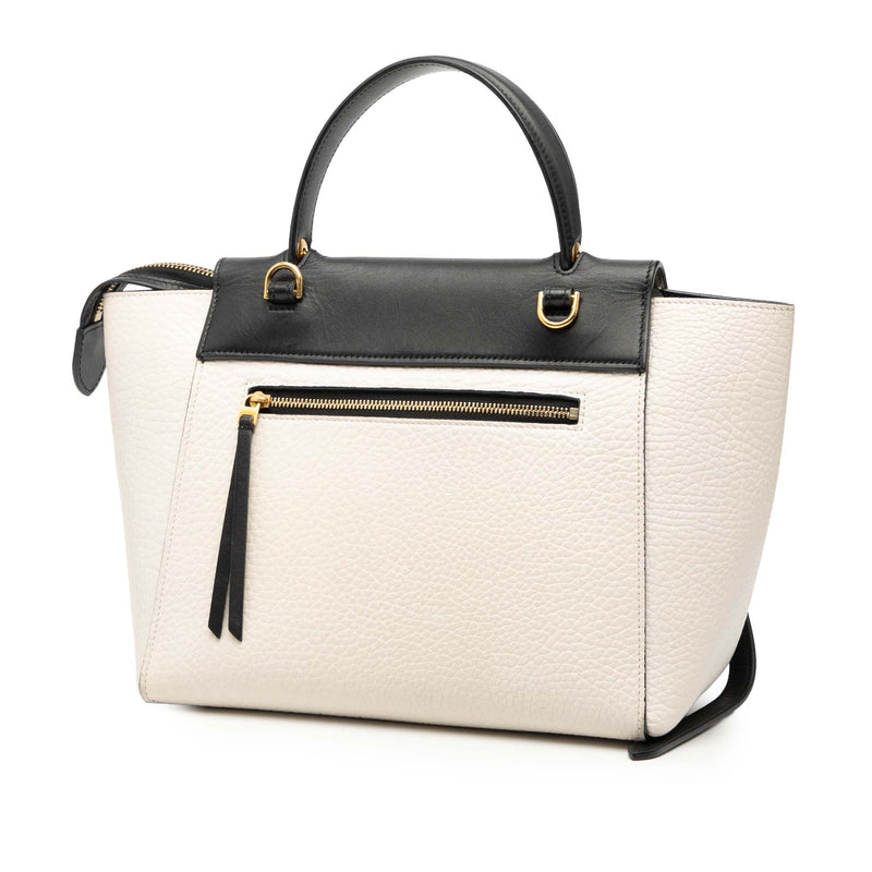 Micro Bicolor Leather Belt Satchel - Image 2