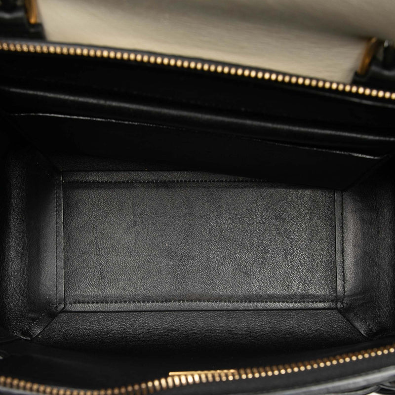 Micro Bicolor Leather Belt Satchel - Image 4