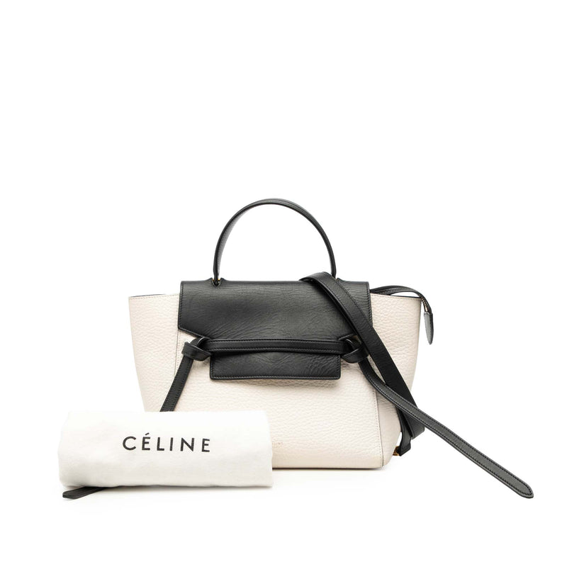 Micro Bicolor Leather Belt Satchel - Image 8