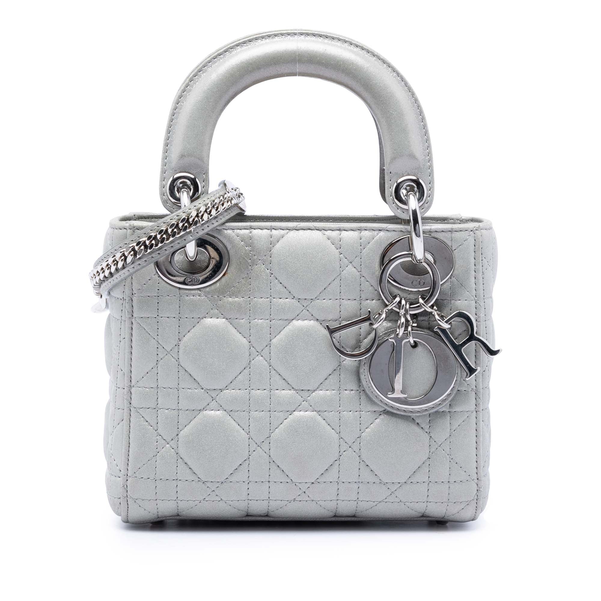 Mini Iridescent Lambskin Cannage Lady Dior - Image 1