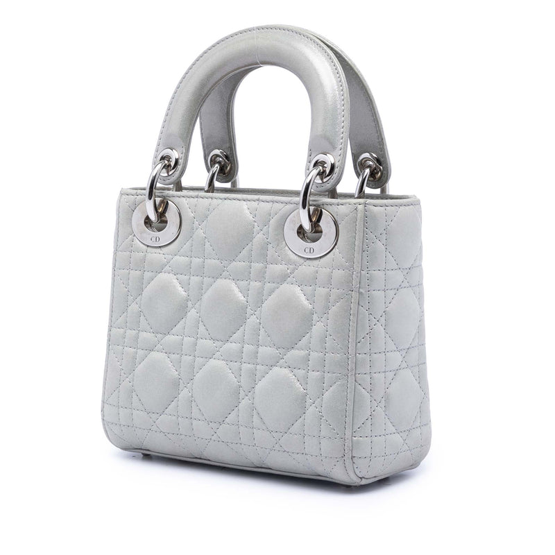 Mini Iridescent Lambskin Cannage Lady Dior - Image 2