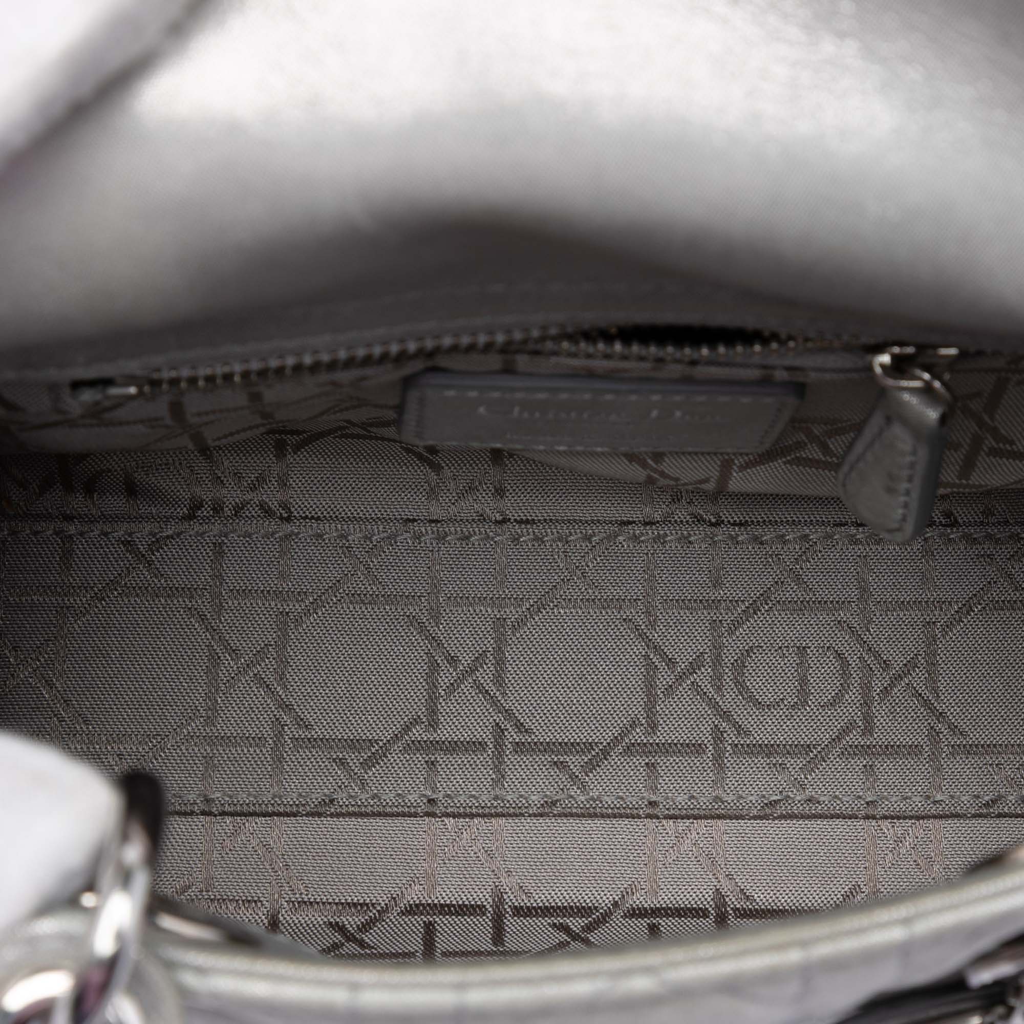 Mini Iridescent Lambskin Cannage Lady Dior - Image 4
