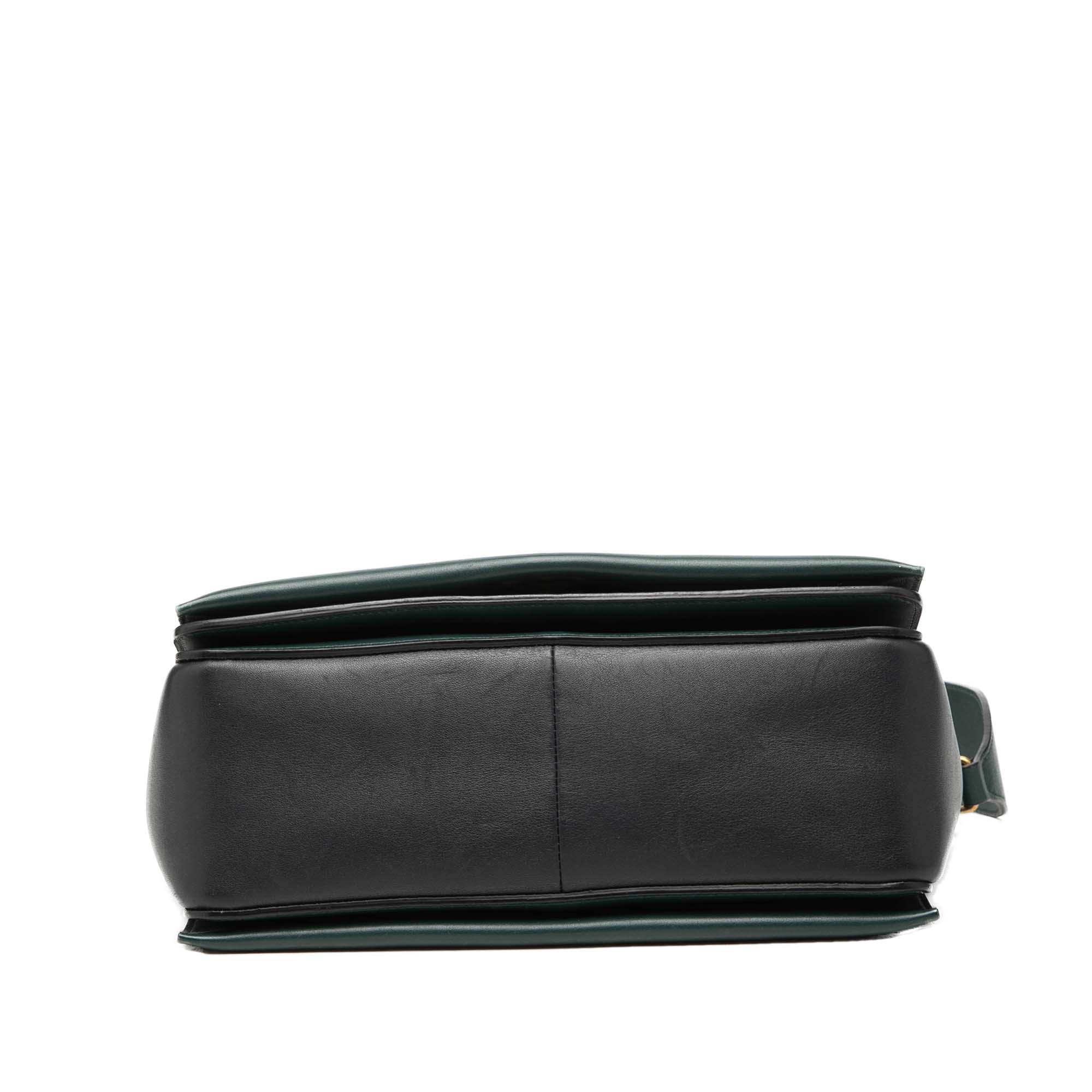 Medium Shiny Smooth Calfskin Frame Shoulder Bag - Image 3
