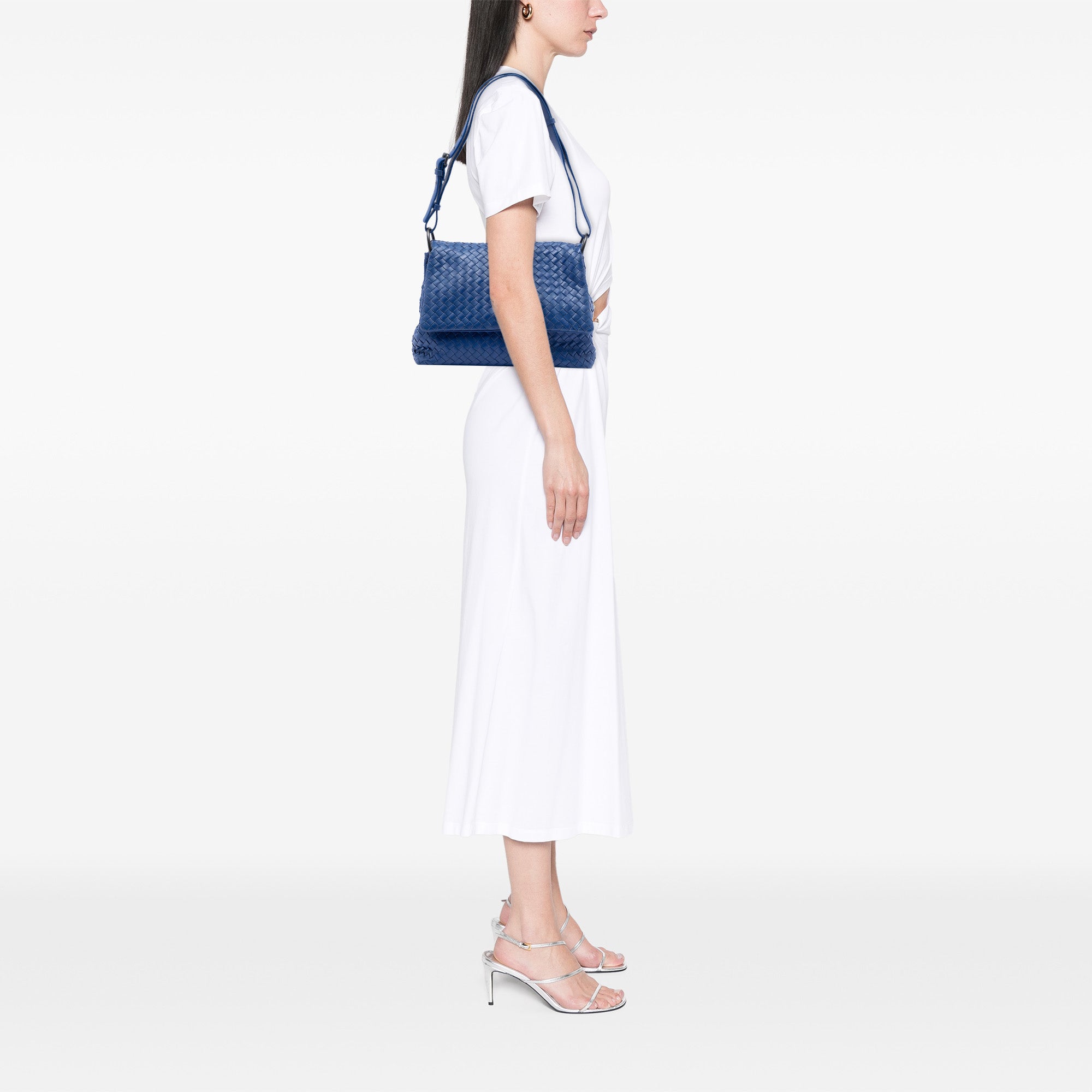 Nappa Intrecciato Flap Shoulder Bag - Image 7