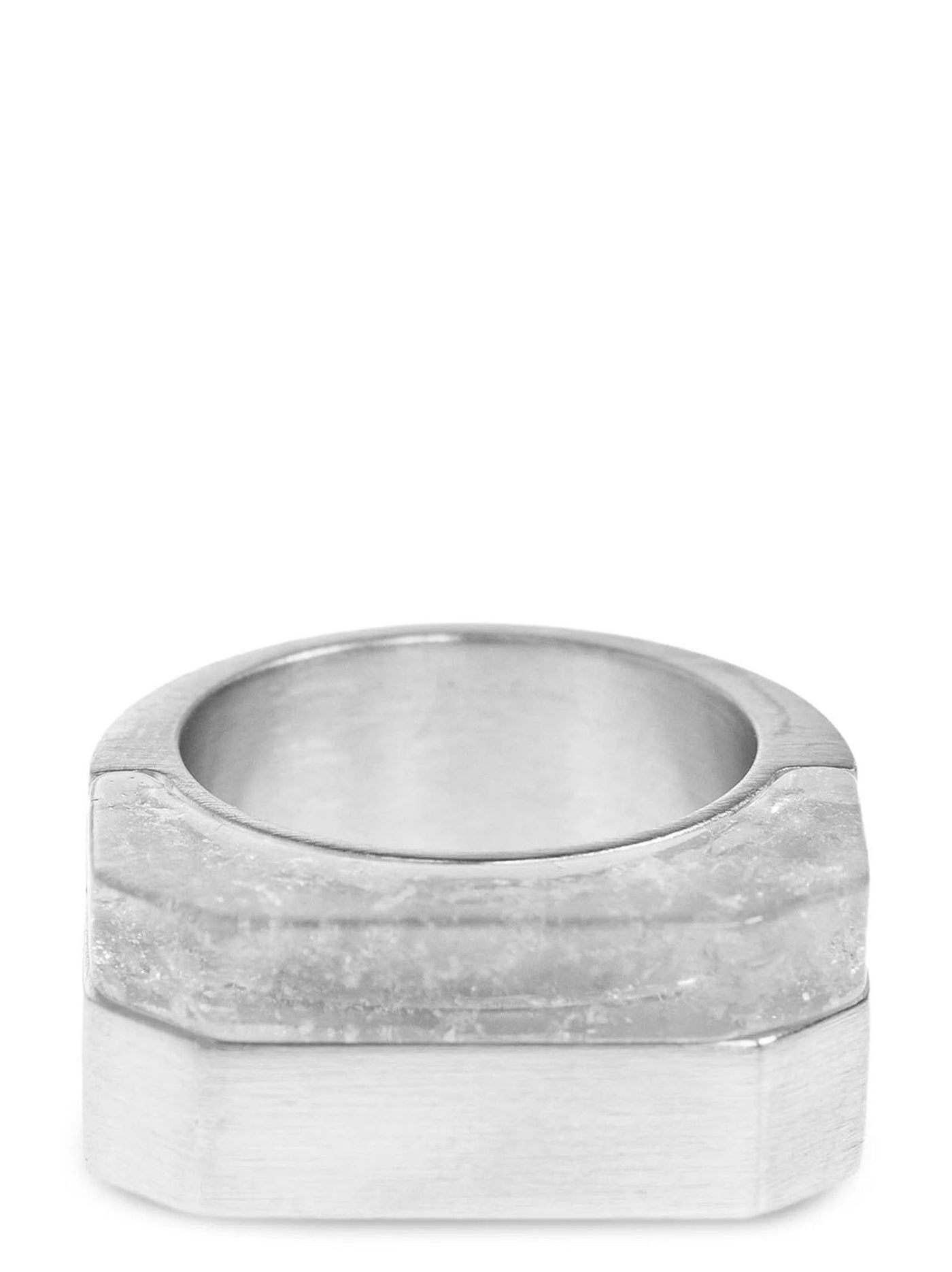 Rick Owens Double Crystal Hollywood Ring — Silver Rings