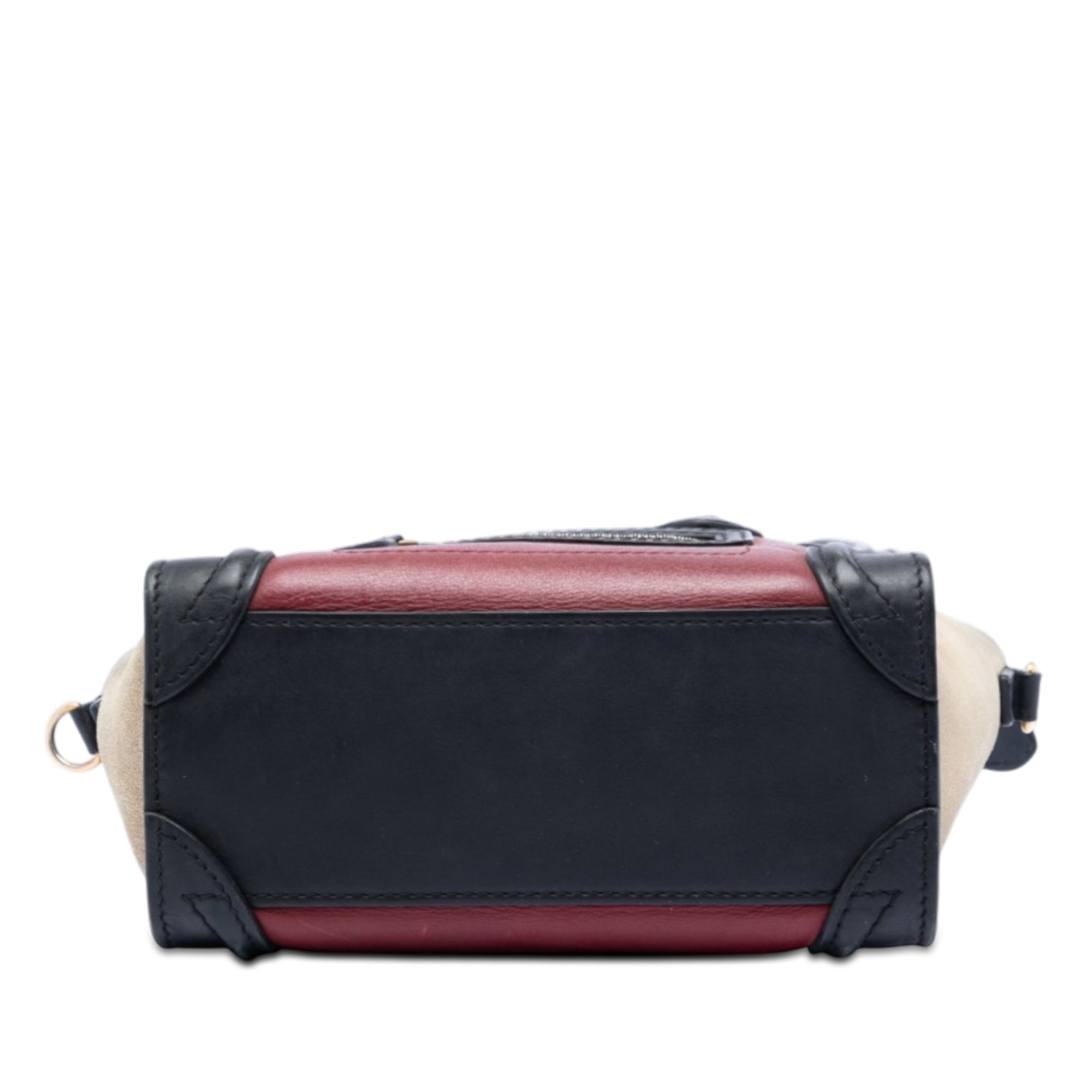 Nano Tricolor Calfskin and Suede Luggage Tote - Image 3