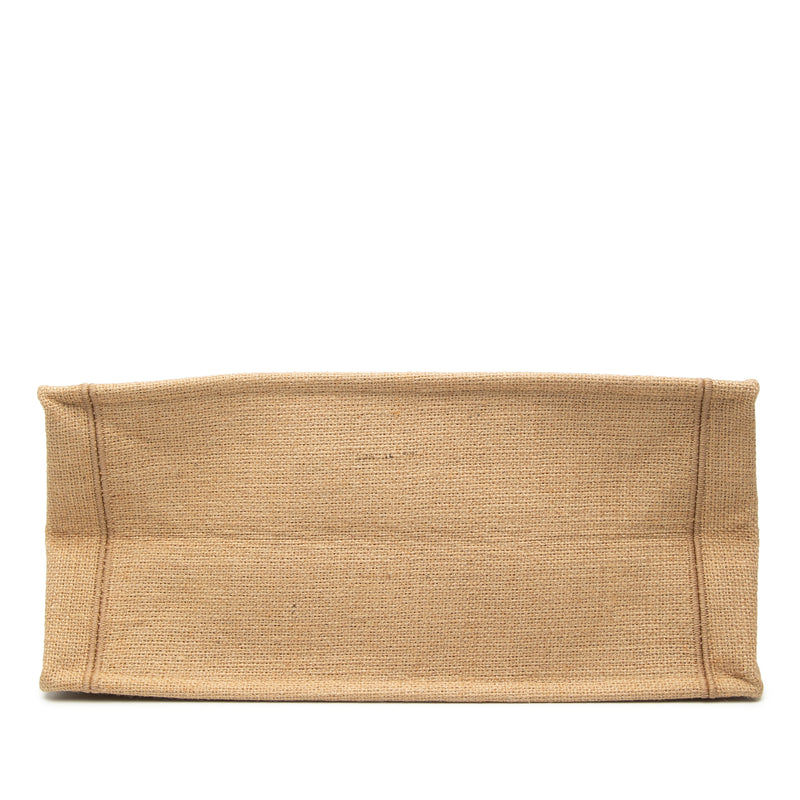 Medium Jute Embroidered Book Tote - Image 3