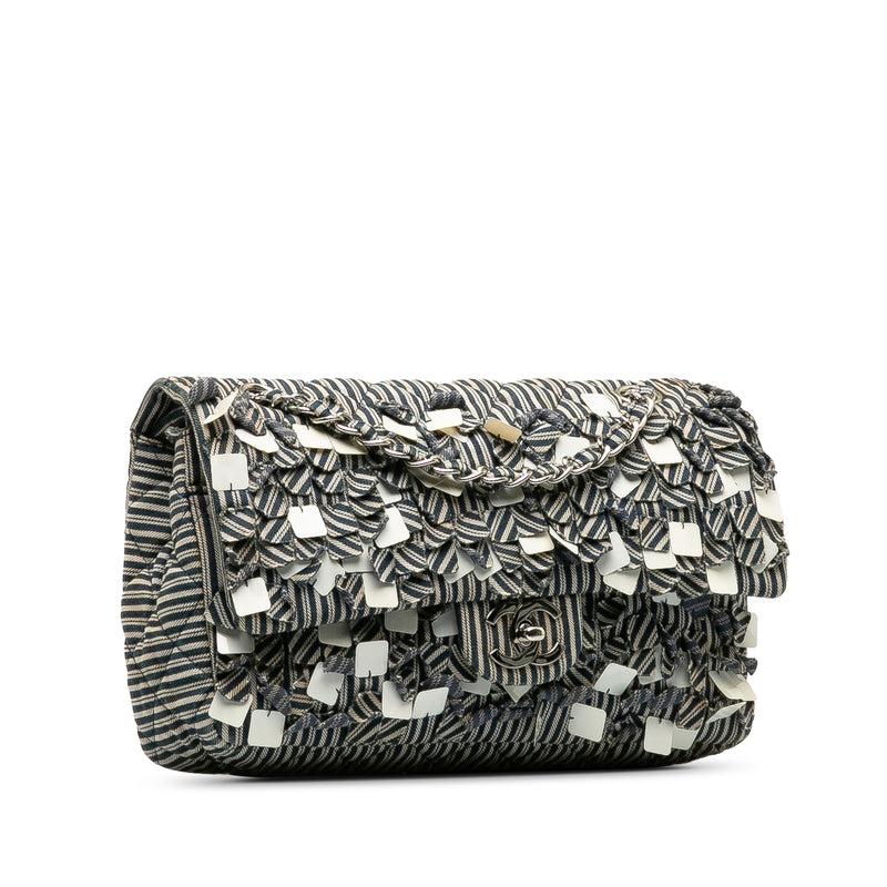 Medium Cotton Striped Double Flap - Image 2
