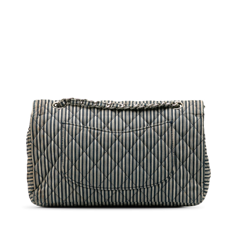 Medium Cotton Striped Double Flap - Image 3