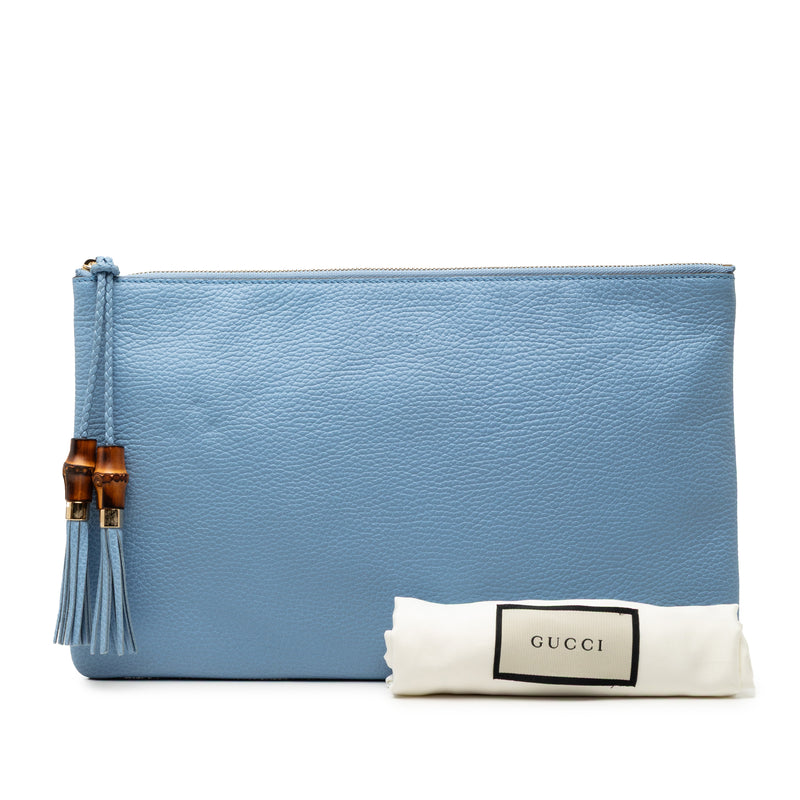 Calfskin Bamboo Tassel Clutch - Image 9