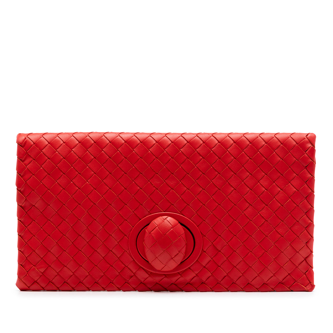 Nappa Intrecciato Turn Lock Clutch - Image 1