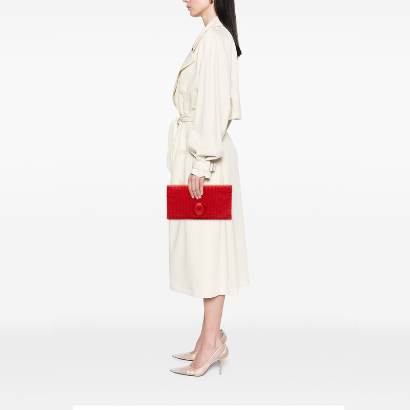 Nappa Intrecciato Turn Lock Clutch - Image 6
