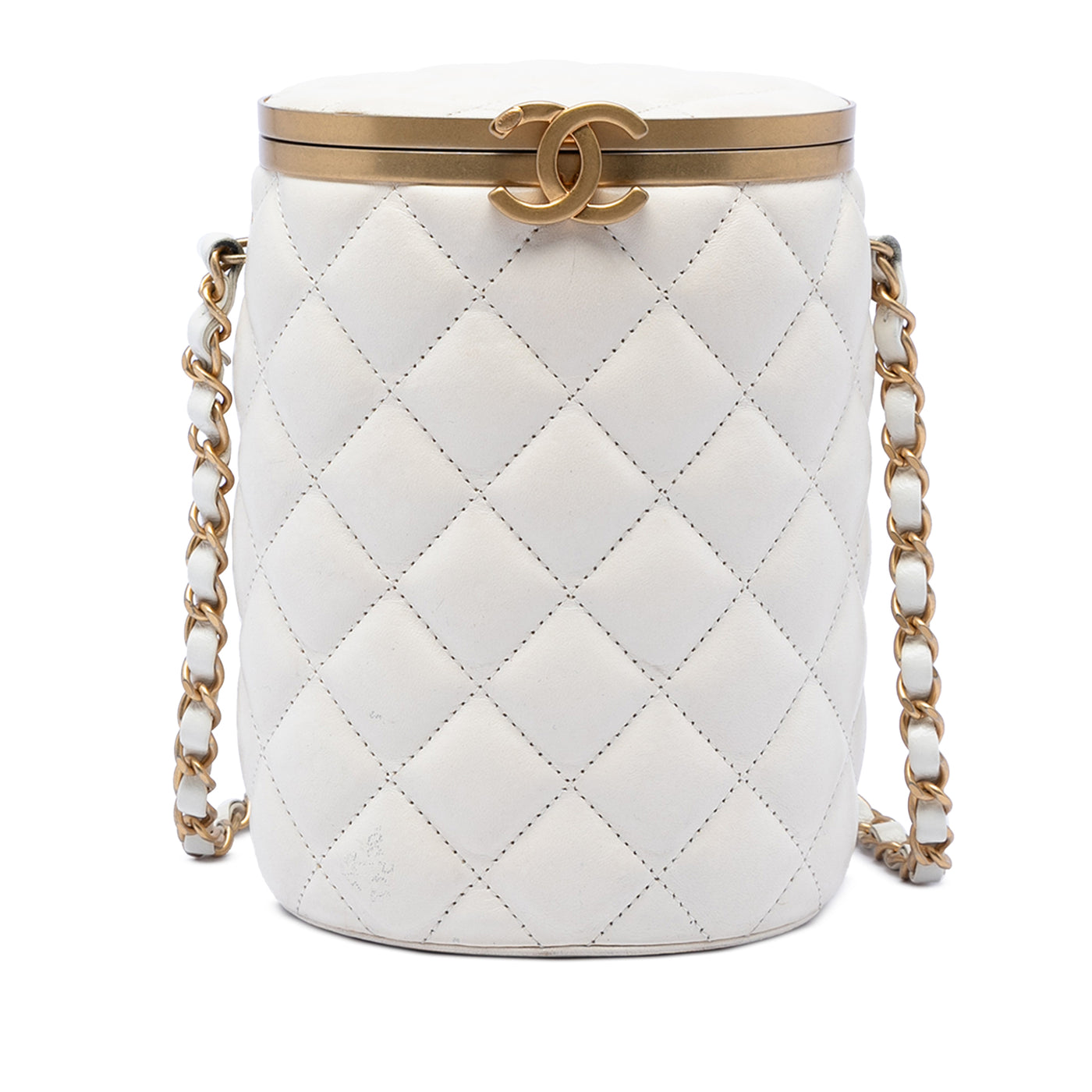 Small Quilted Lambskin Crown Box Bag - Image 1