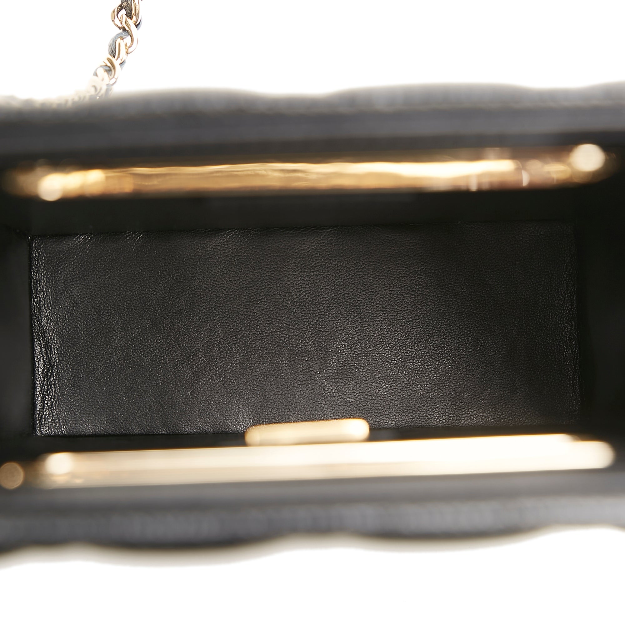 Mini Caviar Chain Around Cut Out Evening Bag - Image 5