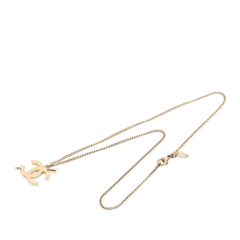 CC Gold Plated Enamel Arrow Pendant Necklace