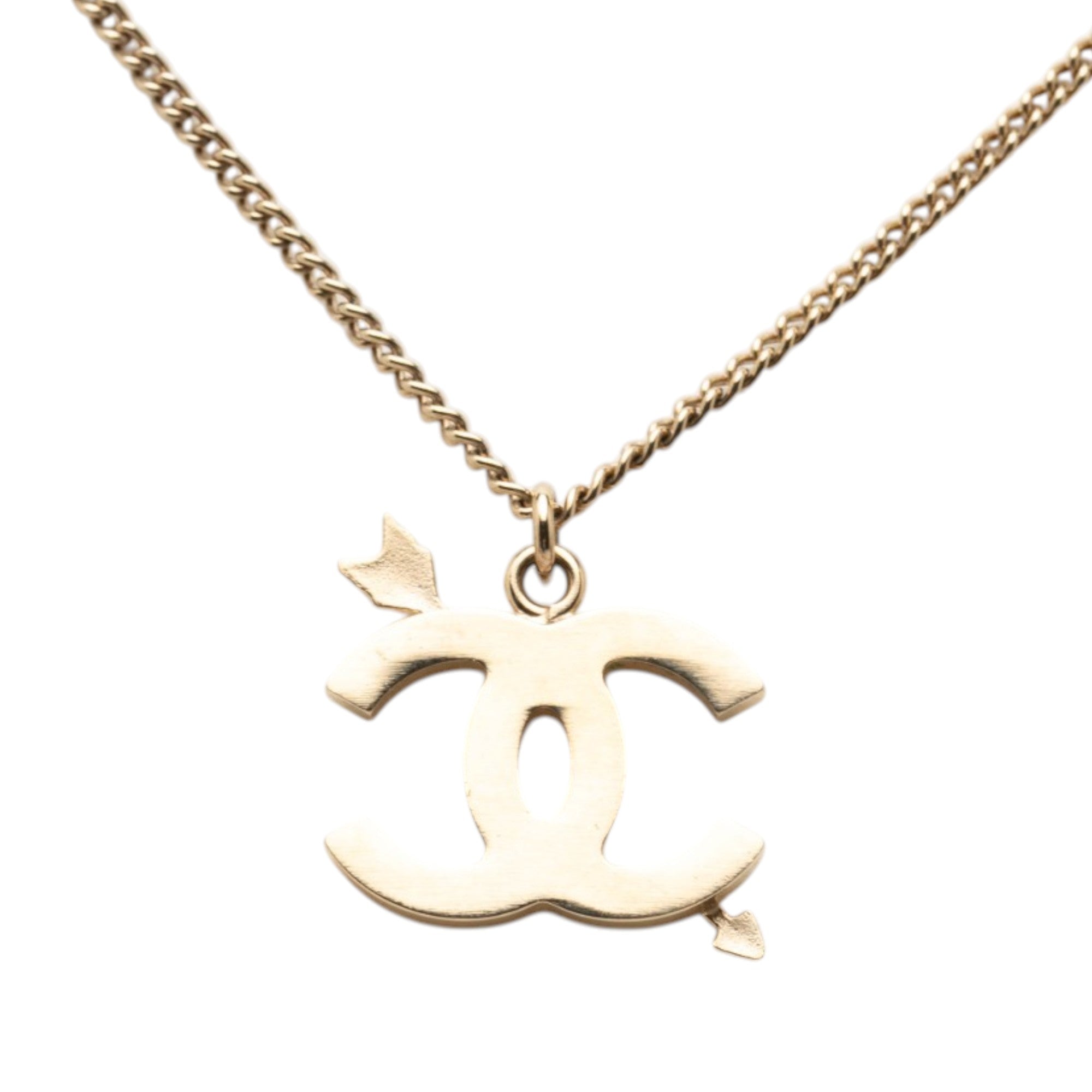 CC Gold Plated Enamel Arrow Pendant Necklace - Image 3